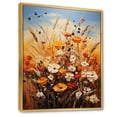 thumbnail image 2 of Designart "Orange Yellow Seasonal Flowers Seasonal composition II" Floral Floater Framed Wall Art Living Room, 2 of 7