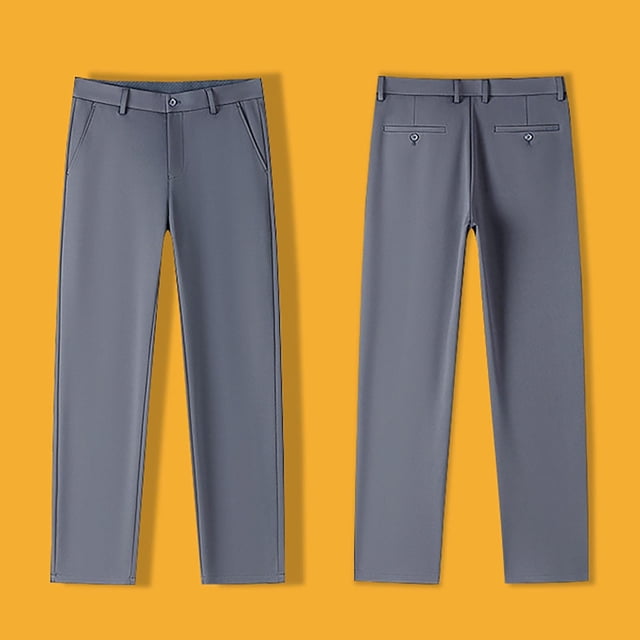 Pantalon Habillé Formel pour Garçons, Pantalon Classique à devant Plat pour Usage Quotidien à l'École, Pantalon Confortable pour Jeunes avec Résistance Facile d'Entretien