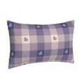 thumbnail image 2 of Haiem Pillowcase for Hair and Skin Queen - Heart Check Plaid Printed Soft Pillowcase with Envelope Closure-16"x24", 2 of 9