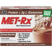 MET-Rx Meal Replacement Extreme Chocolate Whey Protein Powder, 2.54 Oz, 40 Count