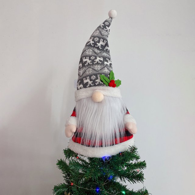 XWSHYW Decoraciones Navideñas Decoración de La Parte Superior Del Árbol de Navidad Muñeca Colgante Muñeca de Bosque Decoración Del Hogar para Ancianos