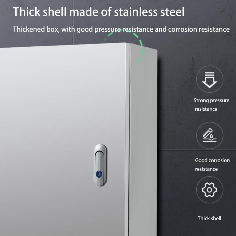 304 Stainless Steel Waterproof Electrical Box – IP65 Rated, Wall Mount Enclosure For Outdoor Wiring & DIY Projects