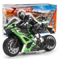 thumbnail image 1 of Motocicleta acrobática con control remoto RC Liberty Imports Green, 1 of 7