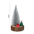 thumbnail image 3 of ABPWLY Home Mini Christmas Tree with Snow Flock 8-Inch Small Artificial Tabletop Tree for Home Office Desk Holiday Decoration Birthday Gifts, 3 of 7