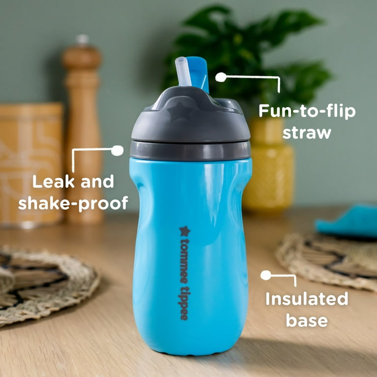 Tommee Tippee Insulated Spill-Proof Straw Cup, 12 months+, 9oz, Toddler  Training Sippy Cup, Sporty C…See more Tommee Tippee Insulated Spill-Proof