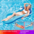 thumbnail image 3 of Hamaca inflable de PVC con clip para nadar, red flotante, juguete acuático con toldo, fila flotante inflable, 3 of 5