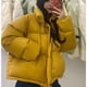 thumbnail image 5 of Parkas cortas cálidas de invierno para mujer, chaqueta de plumón corta con cuello alto a la moda, chaqueta acolchada gruesa de plumón de pato blanco, abrigo informal holgado, 5 of 5