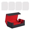 thumbnail image 2 of Caja para mazo de cartas, cierre magnético coleccionable, duradera, con pantalla de 4 divisores de tarjetas Negro Rojo con, 2 of 8