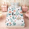 thumbnail image 4 of Manfei Cute Mouse Twin Sheets 3pcs,Cartoon Flowers Bedding,1 Flat Sheet,1 Fitted Sheet and 1 Pillowcase, 4 of 6