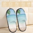 thumbnail image 2 of Fotbe Starfish in Beach Pantuflas Peludas para Mujer con Estampado, Zapatillas de Peluche, Zapatos de Invierno para Casa, Uso Interior y Exterior-Large, 2 of 8