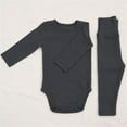 thumbnail image 3 of Sngxgn Boy's 2 Piece Outfits Solid Long Sleeve Sweatshirt and Pants Set(Black,73), 3 of 3