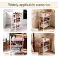 thumbnail image 2 of Yucurem 3 Tier Rolling Cart with Wheels, Metal Utility Cart with Lockable Wheels, Laundry Room Organization for Bathroom, Kitchen, Snack, White, 2 of 11