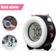 thumbnail image 2 of Loud Alarm Clock with Optional Alarm Dual Alarm Setting Snooze Function Night Light Bedside Battery Powered Clock (Black/Pink Light), 2 of 5