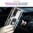 thumbnail image 4 of Jiahe Cover For Samsung Galaxy Z Fold4,Magnetic Armor Shockproof Metal Rotating Ring Stand Hard PC Case Cover,Silver, 4 of 7