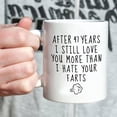 thumbnail image 4 of 47th Wedding Anniversary Mugs for Husband from Wife - After 47 Years I Still Love You More Than I Hate Your Farts Mug - 47 Year Anniversary 11 oz Coffee Mug for Boyfriend Him, 4 of 6