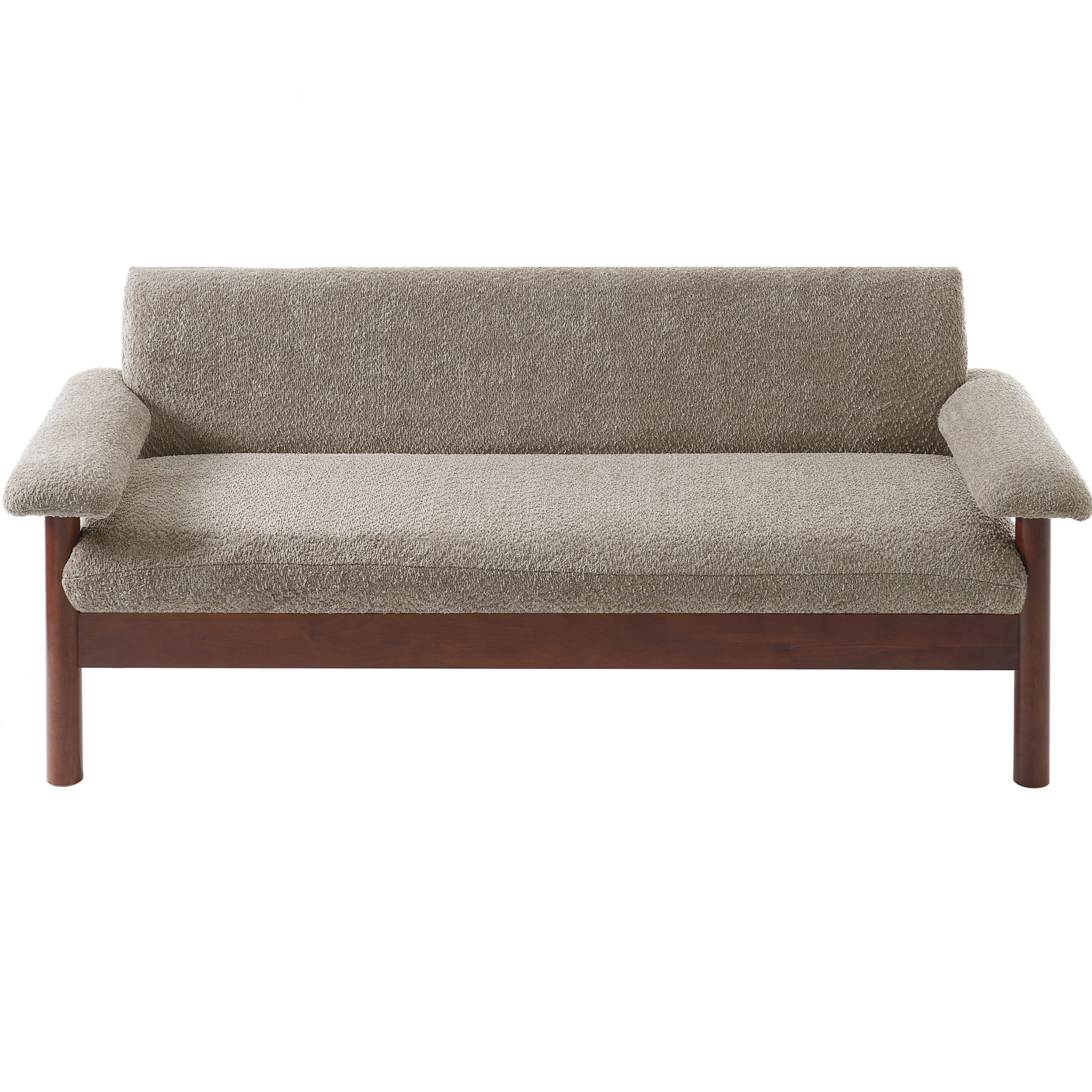 Christopher Knight Home 72.8" Modern Loveseat Sofa, 2-Seater Couch with Armrest Pillows, Brown