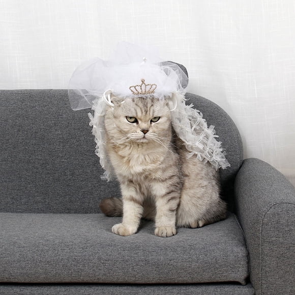 FONWILYO Pet Wedding Bridal Accessories Tiara Crown White 1Set L for Photo Studio