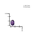 thumbnail image 3 of JewelersClub 0.85 CTW Amethyst Stud Earrings – Sterling Silver (.925)| Hypoallergenic Studs for Women - Oval Cut Set with Push Backs, 3 of 3