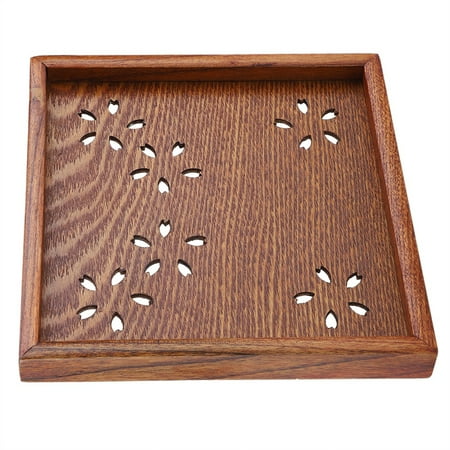 

Tea Serving Tray Multi-Purpose Portable Wooden Serving Tray Restaurant For Home