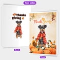 thumbnail image 2 of Happy Thanksgiving Miniature Pinscher with Turkey Pumpkins Autumn Vibes 5x7in Folded Greeting Card Mini Pin Dog Lover Single Note Card with Envelope - 12018, 2 of 5
