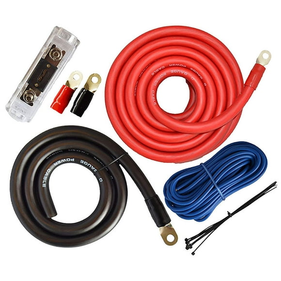 SoundBox PK0-17, 0 Gauge Amp Kit Power Amplifier Install Wiring Cables - 7500W