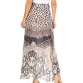 thumbnail image 2 of Sakkas Amaia Women's Maxi Floral Print Boho Summer Casual Long Wrap Skirt Cover-up - AW372-White - One Size, 2 of 5