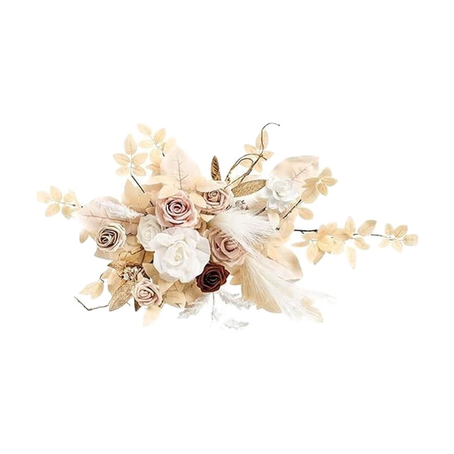 Guirnalda de flores artificiales BLESIY para puerta y centro de mesa de boda Estilo A 65 cm x 30 cm
