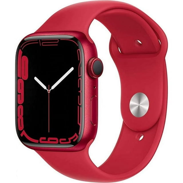 Apple Watch Series 7 (GPS + Cellulaire, 41mm) Boîtier en Aluminium Rouge et Bracelet Sport Rouge - Très Bon (Reconditionné)