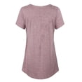 thumbnail image 5 of Youmylove Maternity Summer Short Sleeve V Neck Plaid Print Tops T Shirt For Breastfeeding Womens Nursing Tshirts Soft Cozy Blouse, 5 of 7