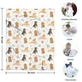 thumbnail image 4 of Dog Love Rainbow Blanket,Comfortable Soft Flannel Throw Blanket,All Season,Warm Lightweight Blankets for Sofa Bed Couch Living Room Chair,30"x40", 4 of 4