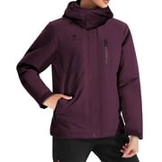 Golden Camel Ski Jacket Women Coat for Winter Outerwear Windproof Coat Purple Waterproof Jacket Snowboarding Clothes with Hood XXL