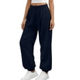 thumbnail image 2 of MYAOYINo Boundaries Womens Athletic Sweatpants High Waist Cuffed Joggers with Side Pockets, 2 of 6