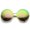 Gold / Pink Mirror, variant on sunglassLA Unisex Women's High Fashion Oversize Wire Frame Mirror Lens Round Sunglasses (Silver / Pink Mirror) - 61mm