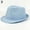 Blue, variant on SPRING PARK Unisex Men Women's Vintage Solid Color Summer Beach Cap Sun Screen Linen Fedoras Outdoor Travel Dance Jazz Hats