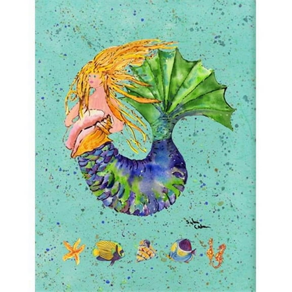 11 x 15 in. Mermaid Flag Garden Size
