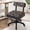 Black Background Print, variant on Sewing Chair Adjustable Height & Back Support, Upholstered Craft Chair with Drawers for Sewing Room, Home Office