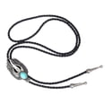 thumbnail image 1 of Collar vaquero con colgante bolo en forma de águila, de cuero, color plata antigua 2, 1 of 4