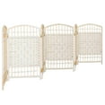 thumbnail image 4 of Red Lantern 2 ft. Short Fiber Weave Folding Screen - White - 6 Panels, 4 of 7