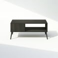 thumbnail image 4 of Furinno Claude Mid Century Style TV Stand for TV up to 40 with Wood Legs, Espresso, 4 of 6