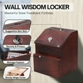 thumbnail image 5 of Wooden Lockable Suggestion Box with Key Lock Lid, Red Mahogany Wall Mounted or Free Standing Locked Ballot Prayer Donation Comment Cash Tip Money Drop Box Includes Hardware, 2 Keys, 5 of 9