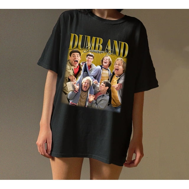 Chemise Humide et Dumper, Chemise Humide et Dumper Rétro, Cadeau pour Fan de Jim Carrey, Vintage Sh - Blanc - TG