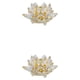 thumbnail image 2 of Matsuzay Cristal fino Flor de loto Piedras naturales Minerales Feng Shui Esfera Cristales Flores Figuras decorativas Hogar Amarillo Amarillo 2Conjunto, 2 of 6