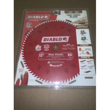 Diablo D1280X 12" x 80-Teeth Fine Finish Saw Blade for Wood