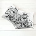 thumbnail image 6 of Ambesonne Circus Throw Pillow Cover 2 Pack, Whimsical Clown Portrait, 24", Charcoal Grey White, 6 of 7