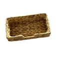 thumbnail image 4 of Wicker Woven Basket Stylish Snacks Serving Tray Bins for Shelves Office Desk Rectangular, 4 of 8