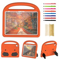 Case for iPad 10th Generation 10.9 inch 2022, iPad 10th Case, Lightweight Shockproof Rugged with Stand Kids Friendly Handle Cover 10.9" 10 Gen for Child Boys Girls, Orange