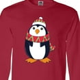 thumbnail image 4 of Inktastic Cuddly Christmas Penguin Long Sleeve T-Shirt, 4 of 5