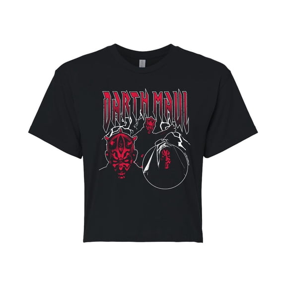 Star Wars - Darth Maul Collage - Juniors Cropped Graphic T-Shirt