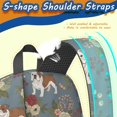 thumbnail image 5 of Bulldog and Floral Blue Pattern 17" School Backpacks for Teens,Waterproof Oxford Fabric,S-Shape Padded Straps for School,Travel,Hiking,Camping, 5 of 6