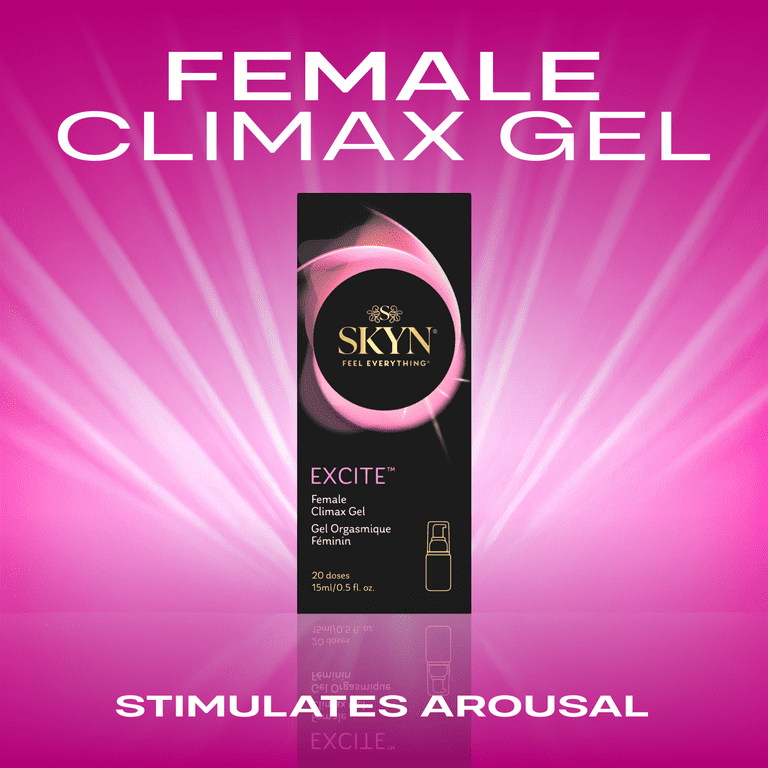 SKYN Excite Female Arousal Sensual Stimulating Massaging Gel Lotion, 20 Applications, 0.5 fl oz